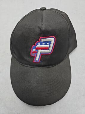 POTOMAC NATIONALS BLACK ADJUSTABLE CAP HAT Embroidered Logo
